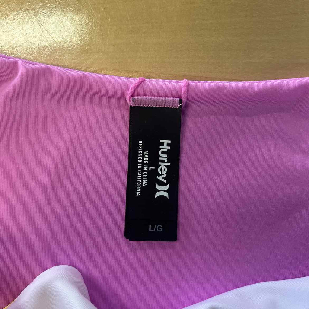 Hurley Size L Summer Block Cheeky Tie Side Womens Bikini Bottoms