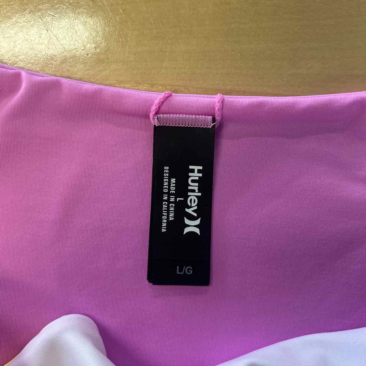 Hurley Size L Summer Block Cheeky Tie Side Womens Bikini Bottoms