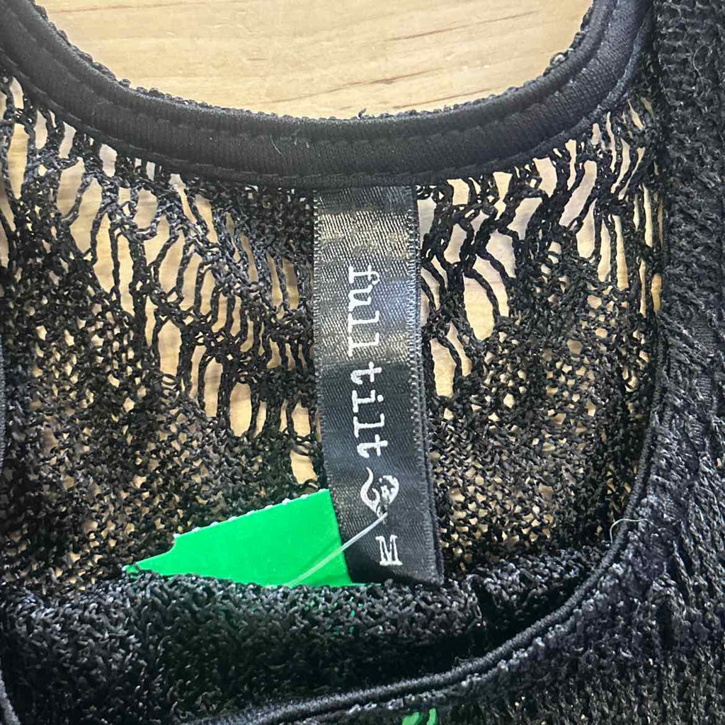 Full Tilt Size M Black Mesh Preloved Coverup