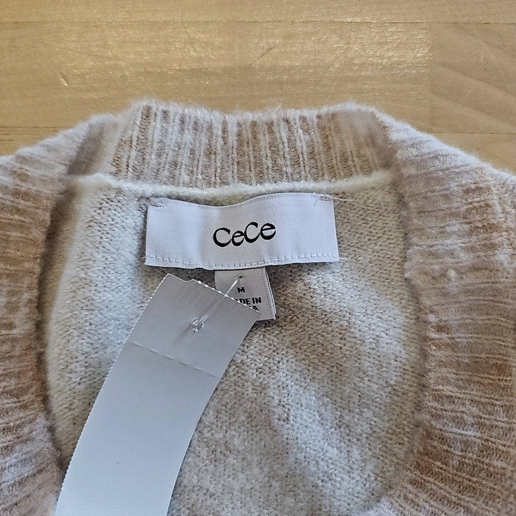 CeCe Size M Tan New Sweater