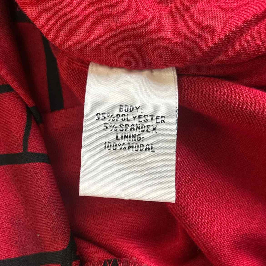 Kenneth Cole Size L Red/Black Preloved Sleeveless