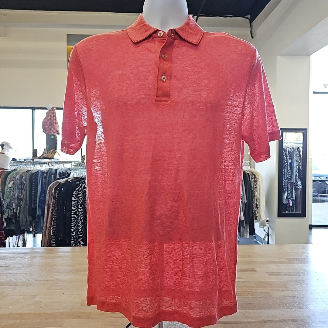 Linen Club Room Size L Pink New MENS Polo