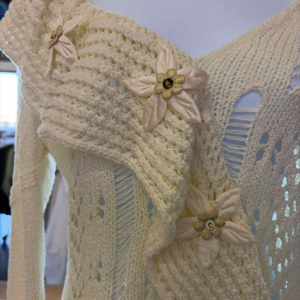 Hemer Size S/M White Knit Preloved Sweater