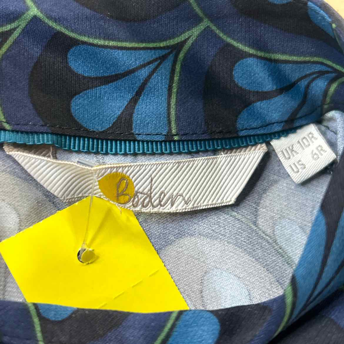 Boden Size 6 Blue Black Dress