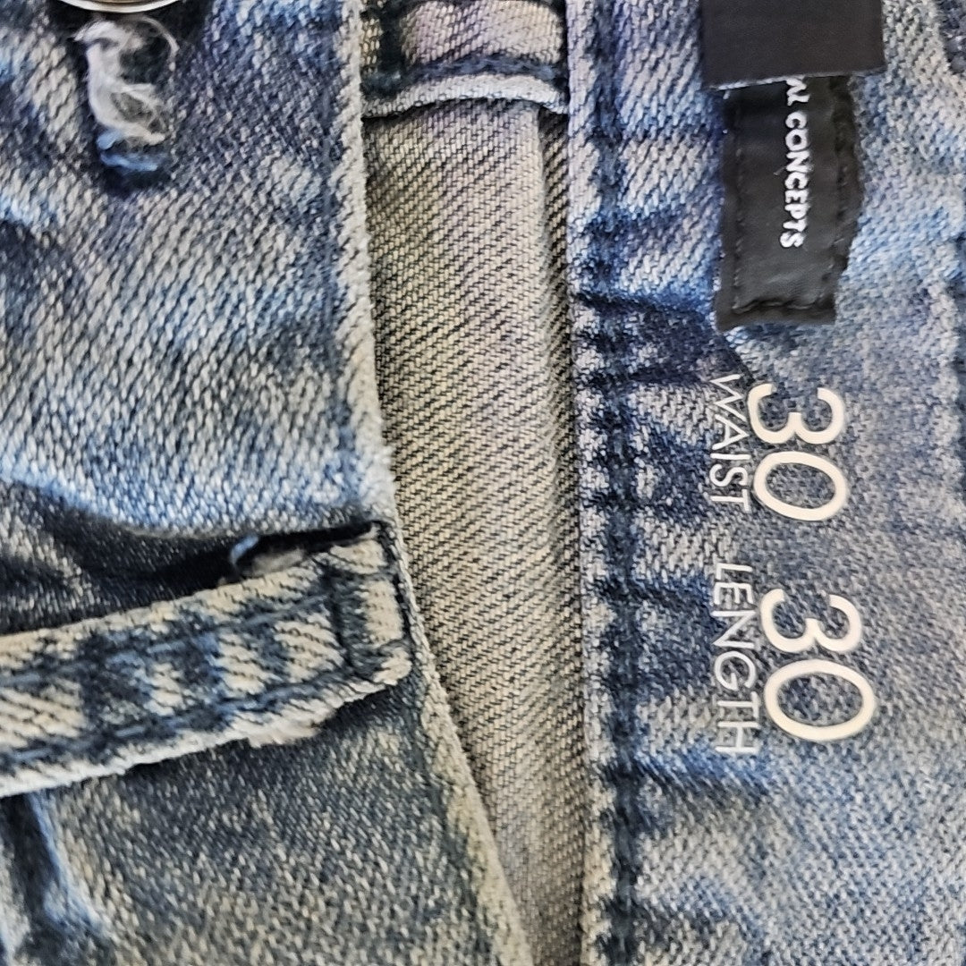 I.n.c. International Concepts Men's Light Wash Skinny Ripped Jeans