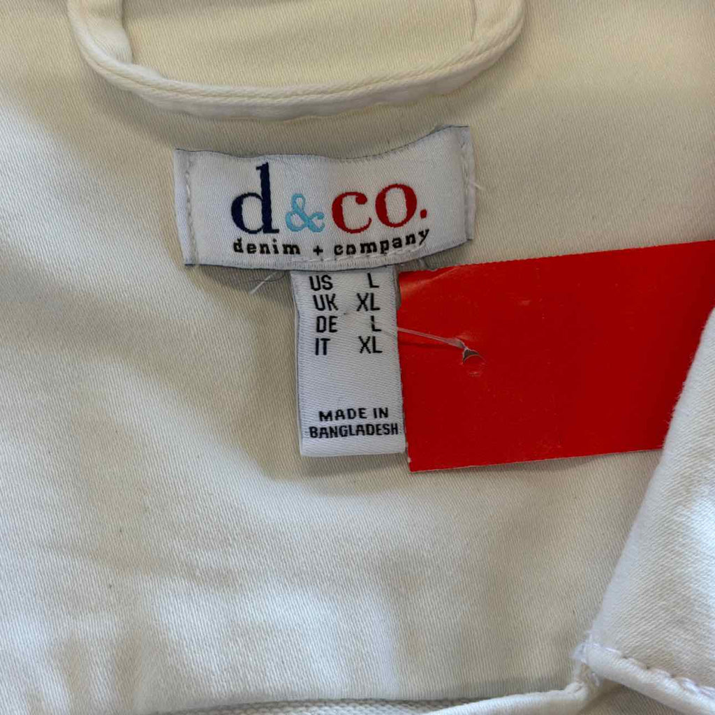 D & Co. Size L White Preloved Jacket