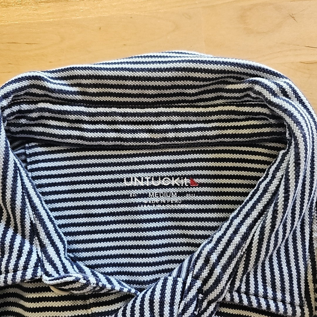 Untuckit Men's Size M Blue MENS Polo
