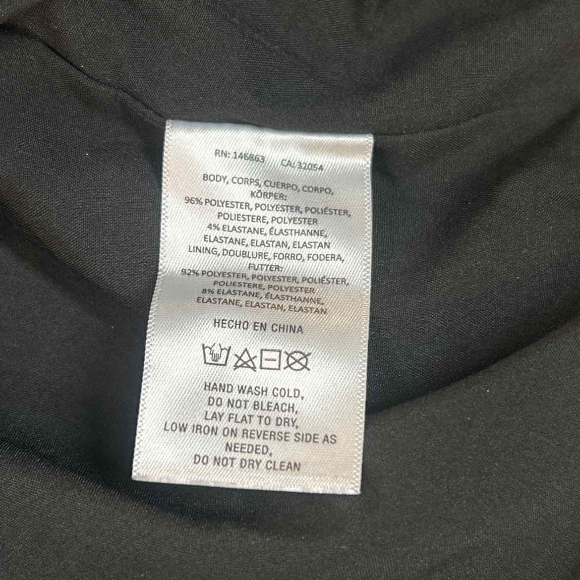 Anthropologie Size M Black Satin Preloved Blouse LS