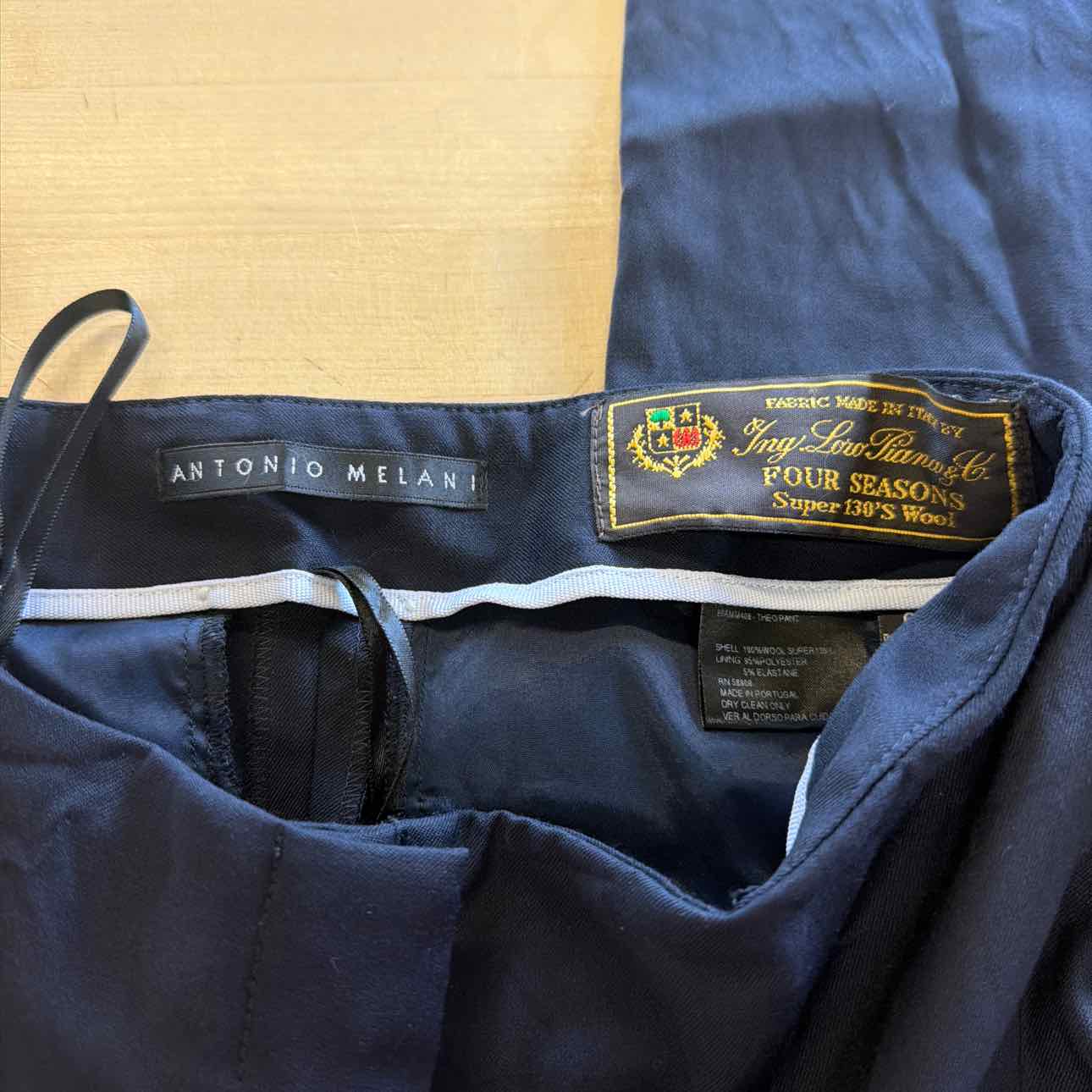 Antonio Melani Size 0 Blue Wool Preloved Pants