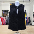 Jaclyn Smith Size S Black Fur Vest