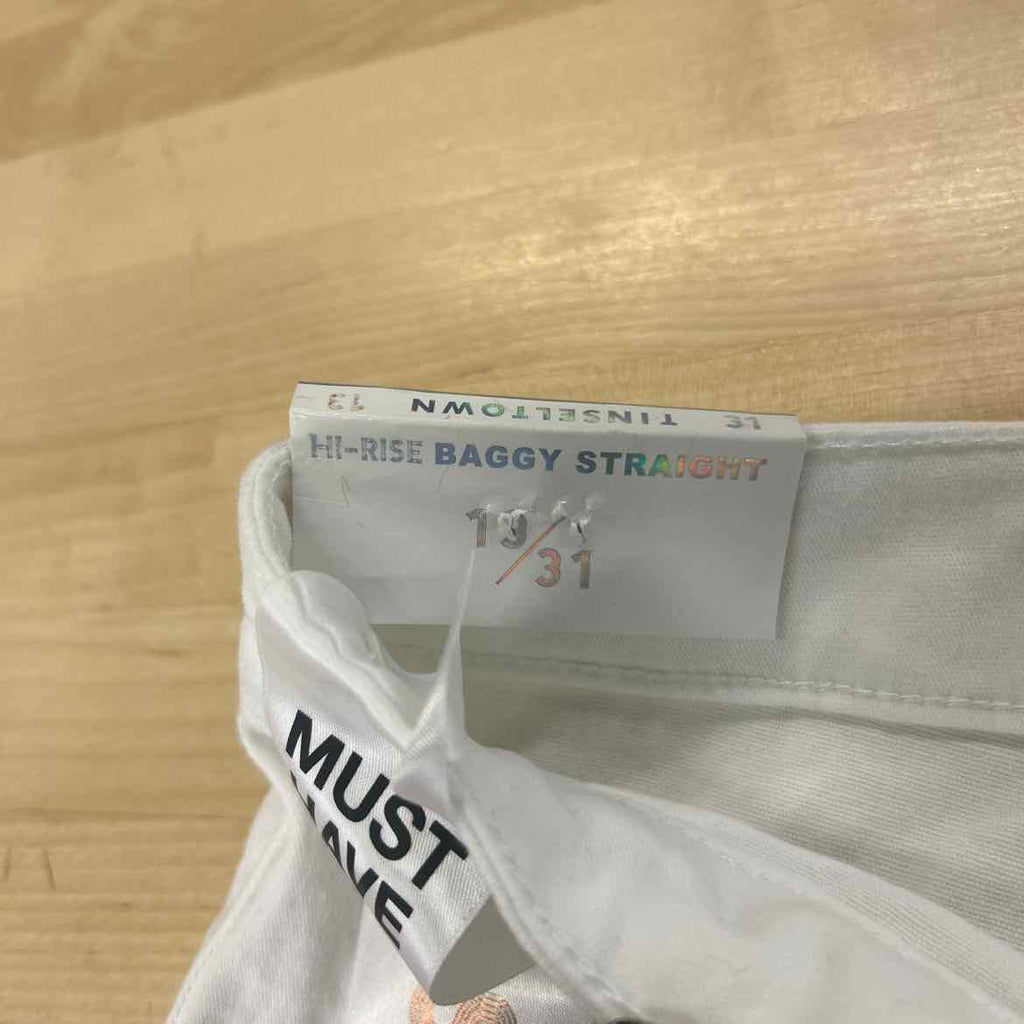 TINSELTOWN Size 13 White New Jeans