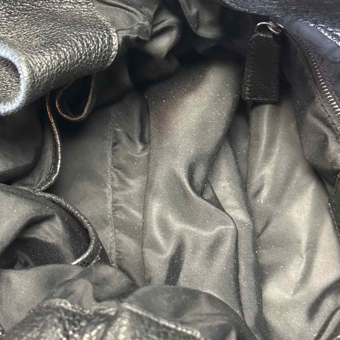 Burberry Shadow Check Black Hobo in Nylon and Leather Pre-Owned