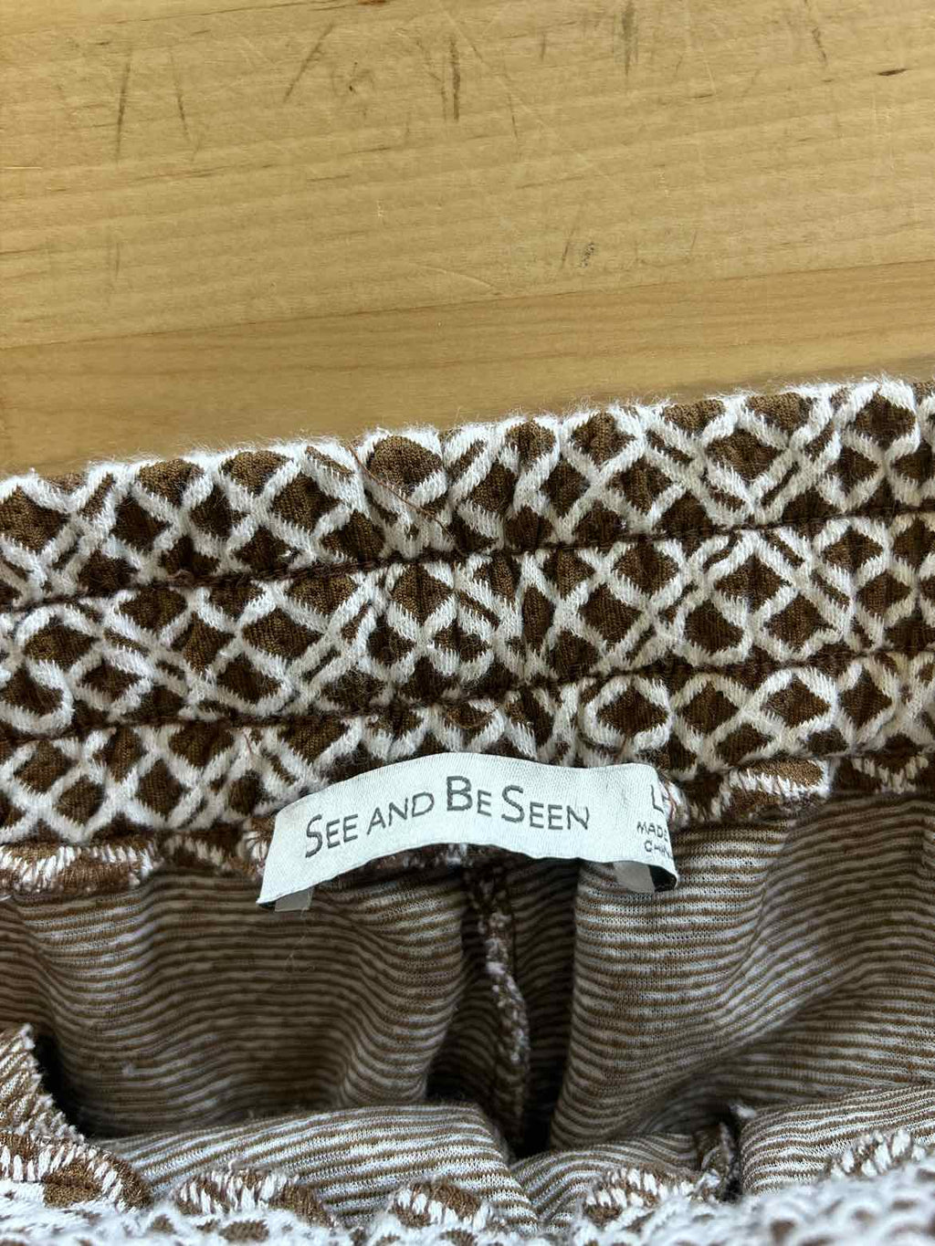 See and be Seen Size M Brown & Beige Preloved 2 pc Dress Set