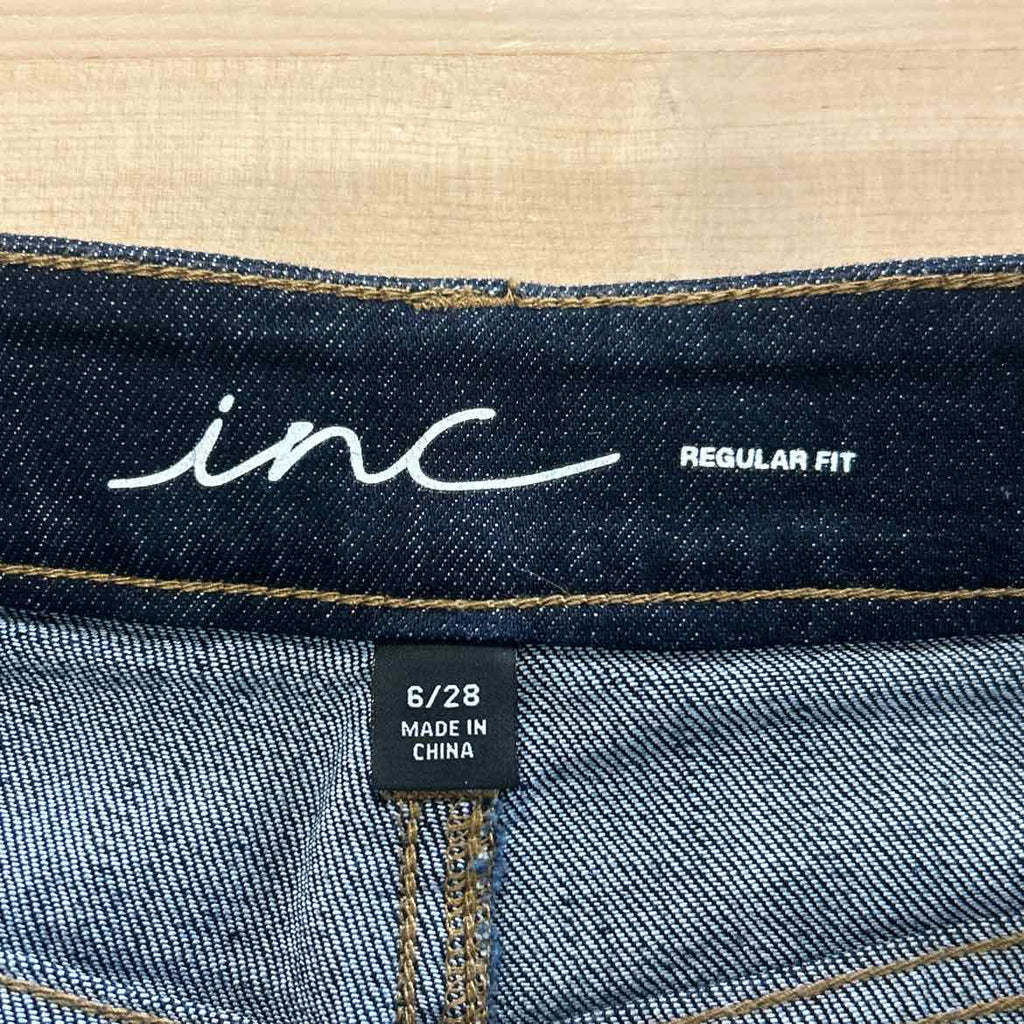 INC Size 6 Blue Denim Preloved Capris