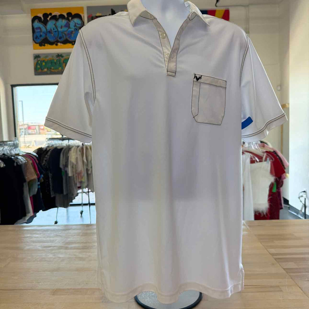 Callaway Size L White Preloved MENS Polo