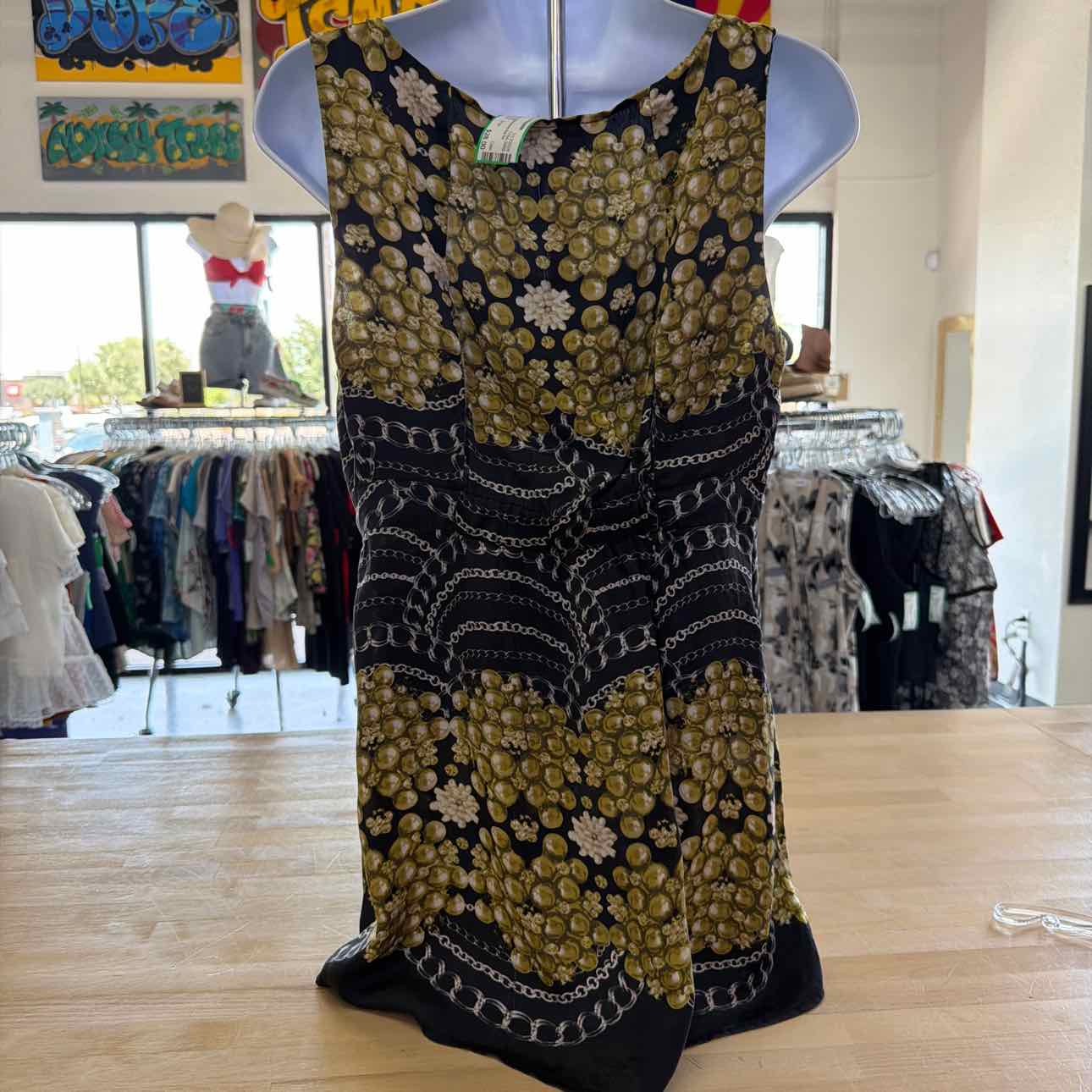 Cabi Size S Black Green Preloved Sleeveless