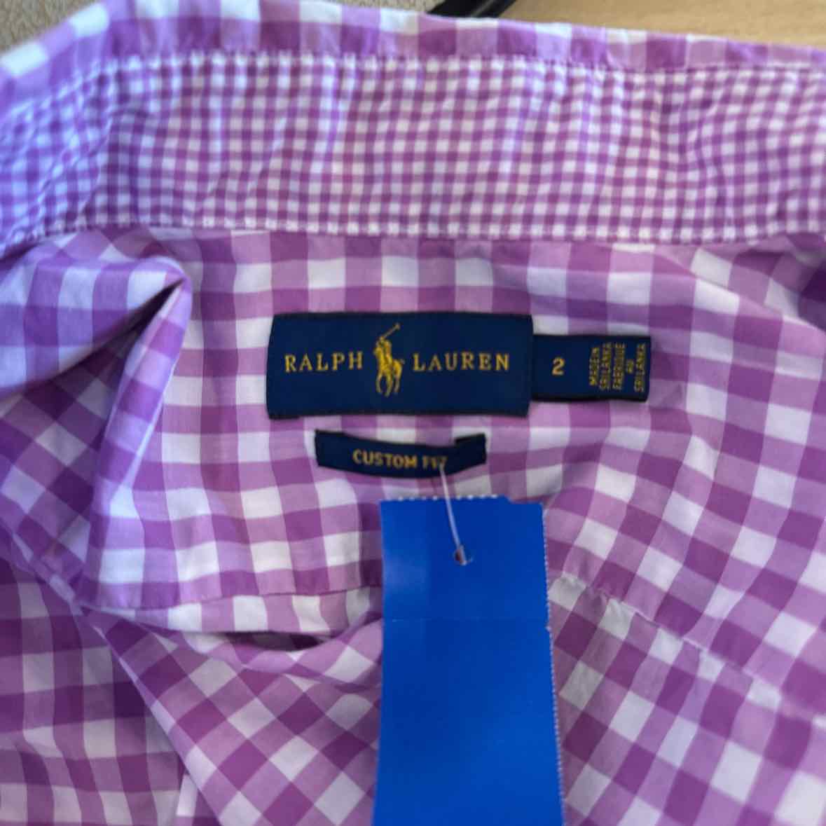Ralph Lauren Size 2 Pink Button Down Shirt