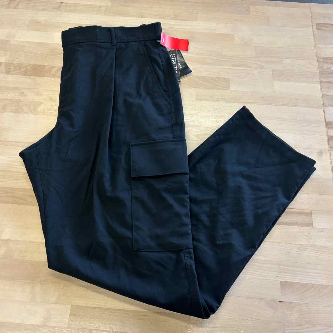 Alfani Men's Refined Cargo Pants, Created for Macy's - Deep Black - 38x32