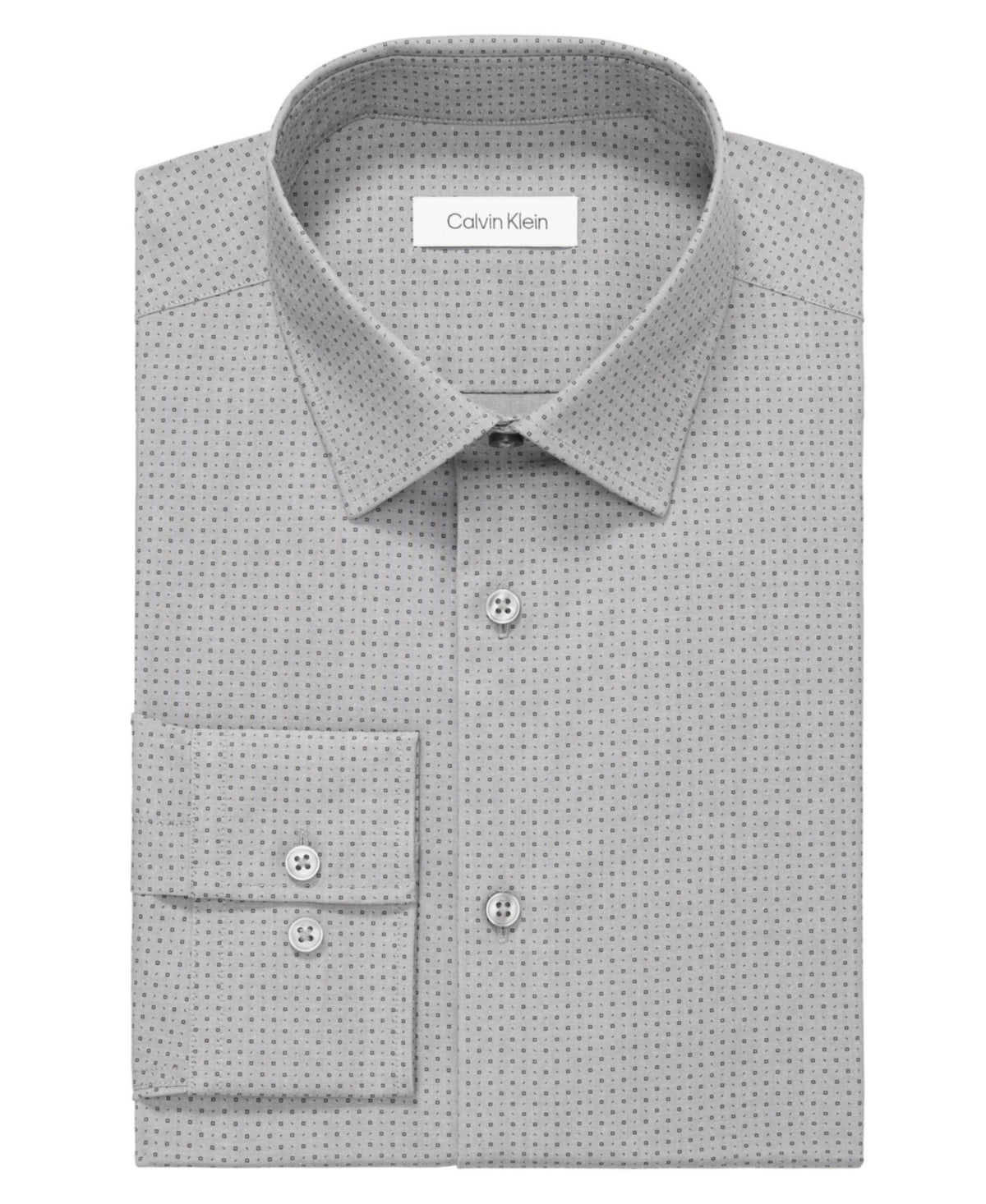 Calvin Klein Size M Refined Cotton Stretch Slim Fit Wrinkle Free Dress Shirt