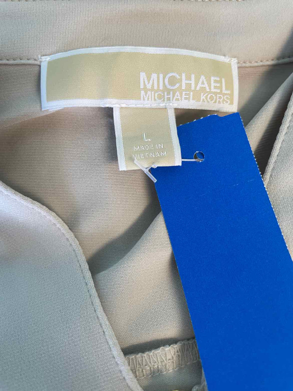 Kenneth Cole Size L Tan Blouse