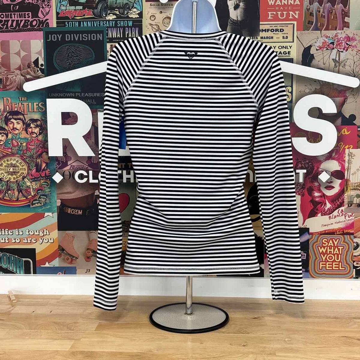 Roxy Size M Blue White Longsleeve