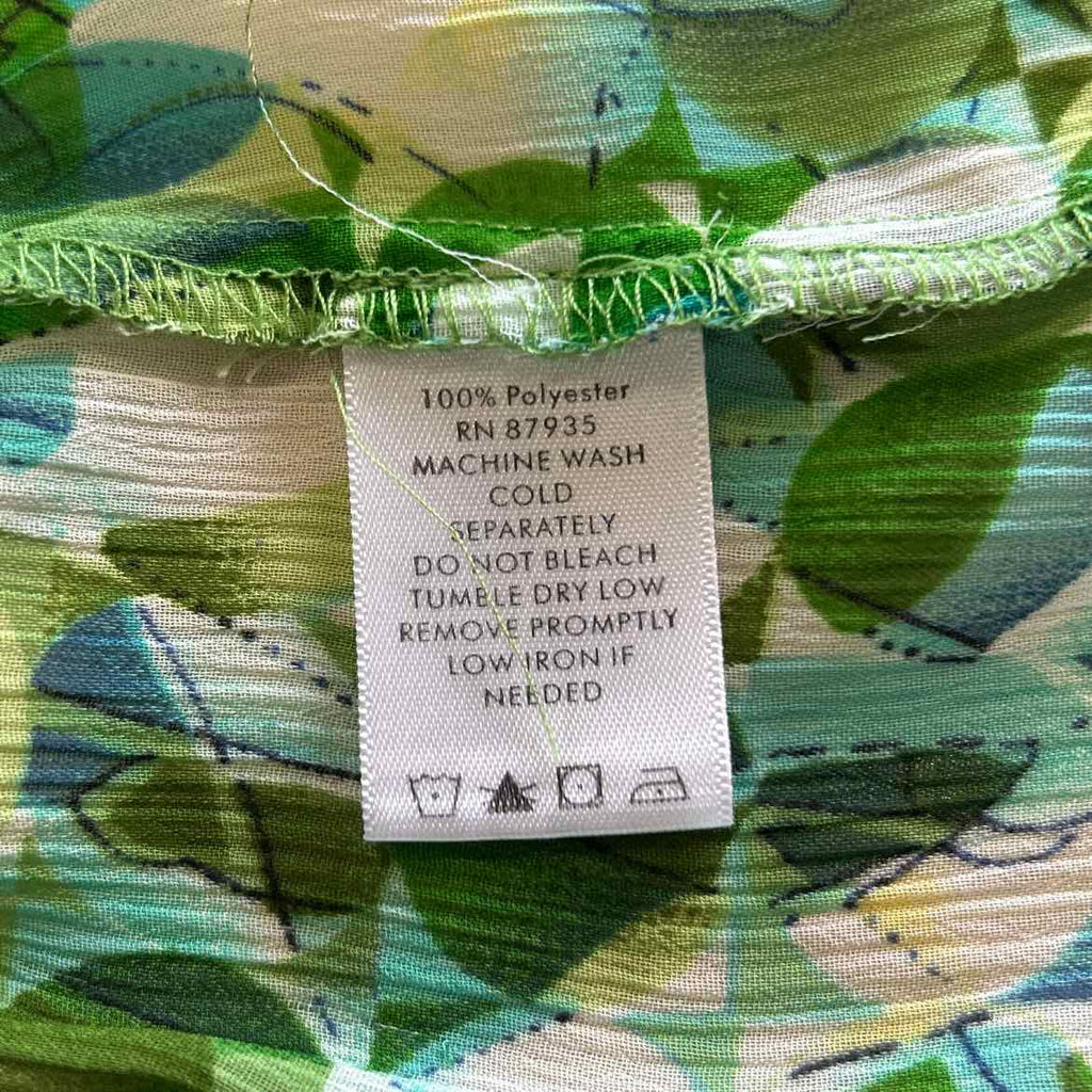 Susan Graver Size S Green Polyester Preloved Blouse SS