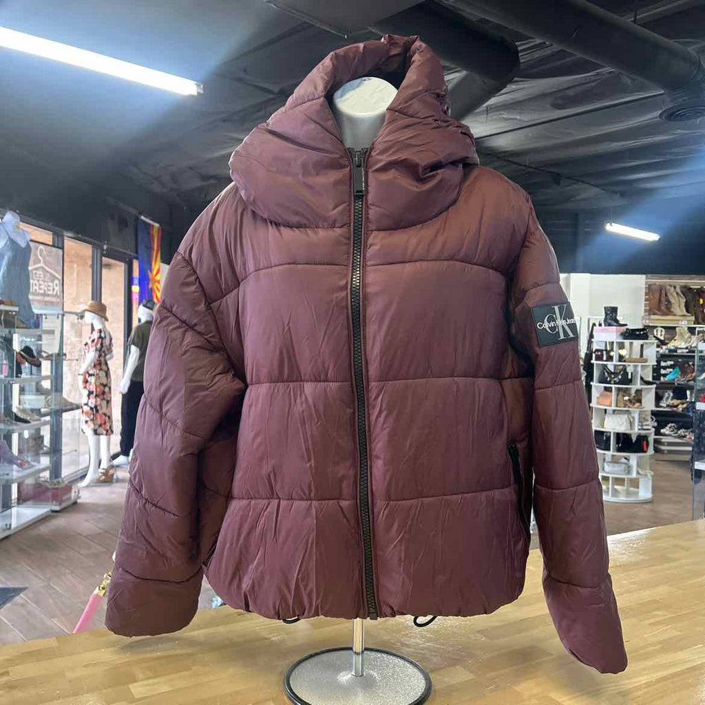 Calvin Klein Size M Burgundy New Jacket