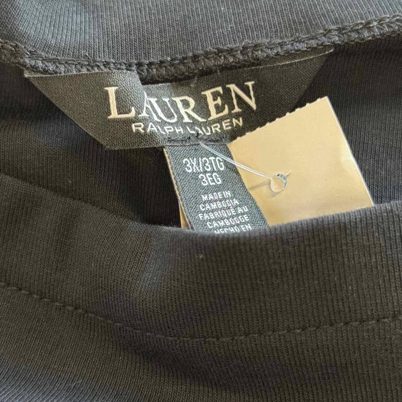 Ralph Lauren Size 3X Black New Long Sleeve
