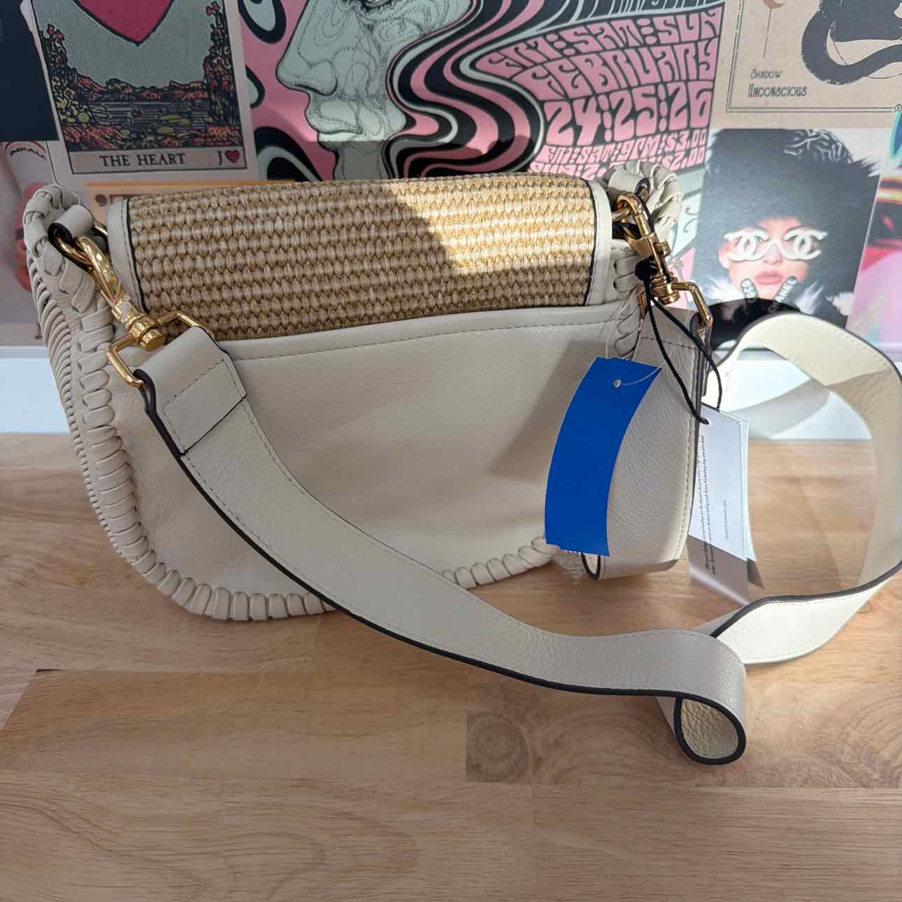 Aimee Kestenbug Tan Straw New Handbag