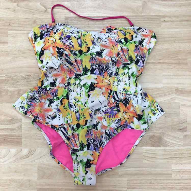 Jessica Simpson Size XL Pink Print Swimsuit