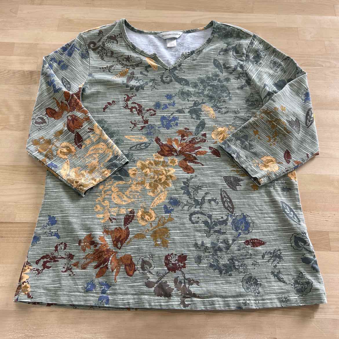 Christopher & Banks Size L Green Blouse