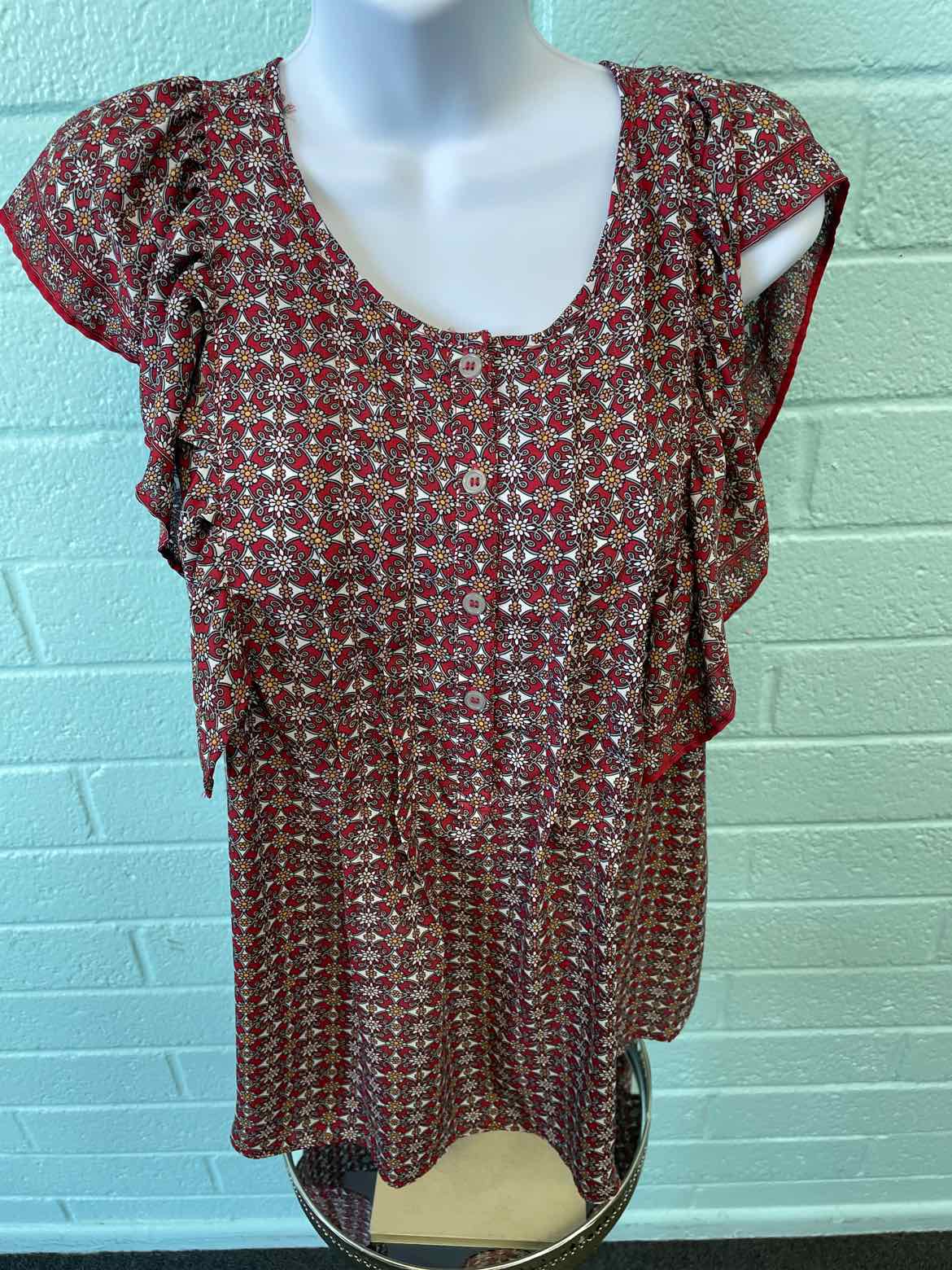 Max Studio Size S maroon print Sleeveless