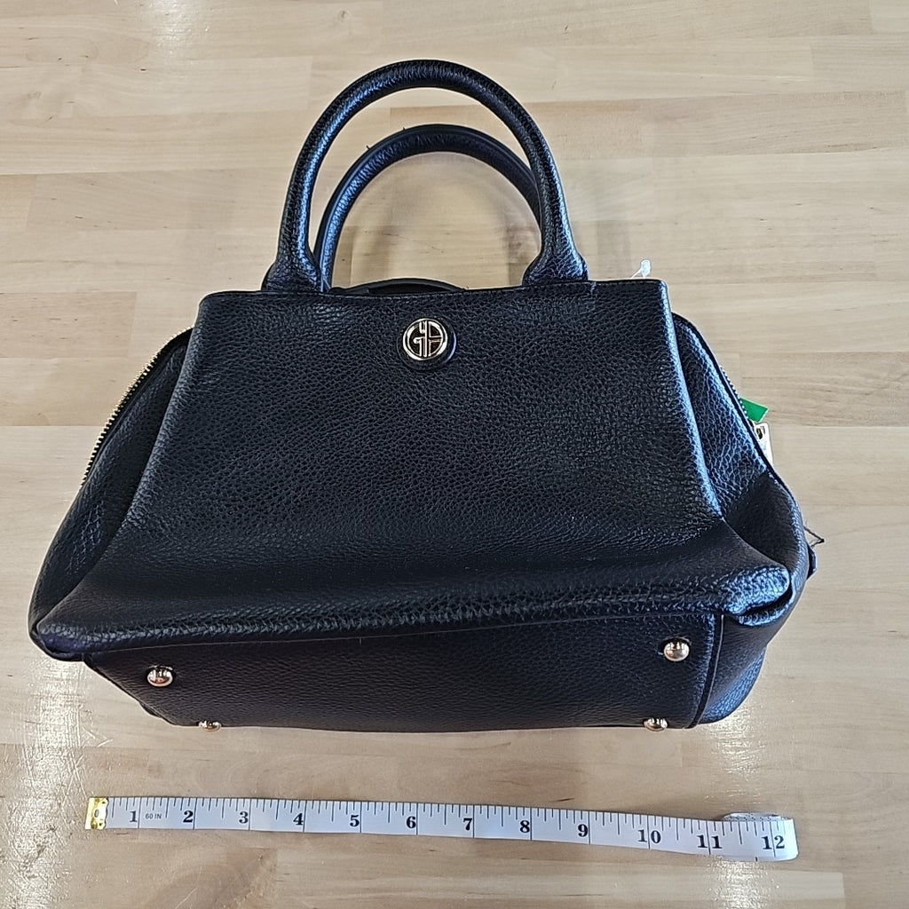 Giani Bernini Pebble Small Satchel Bag - Black