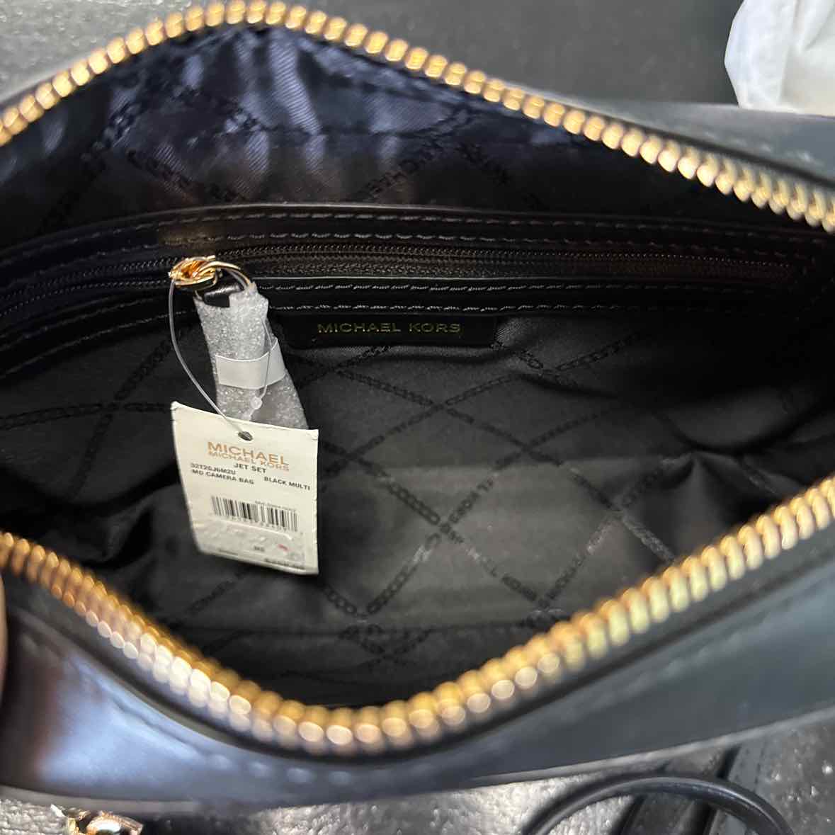 Michael Kors Logo Semi Lux Animal Print MD Camera Crossbody NWT