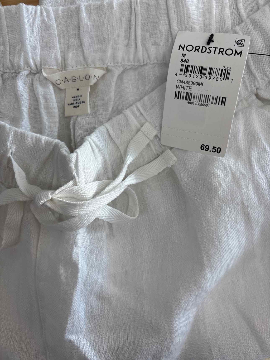 caslon Size M White Linen New Pants
