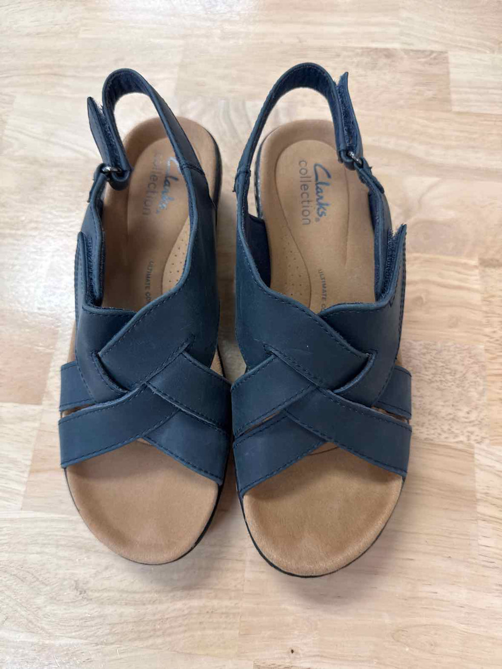 Clarks Size 6 Navy Preloved Sandals