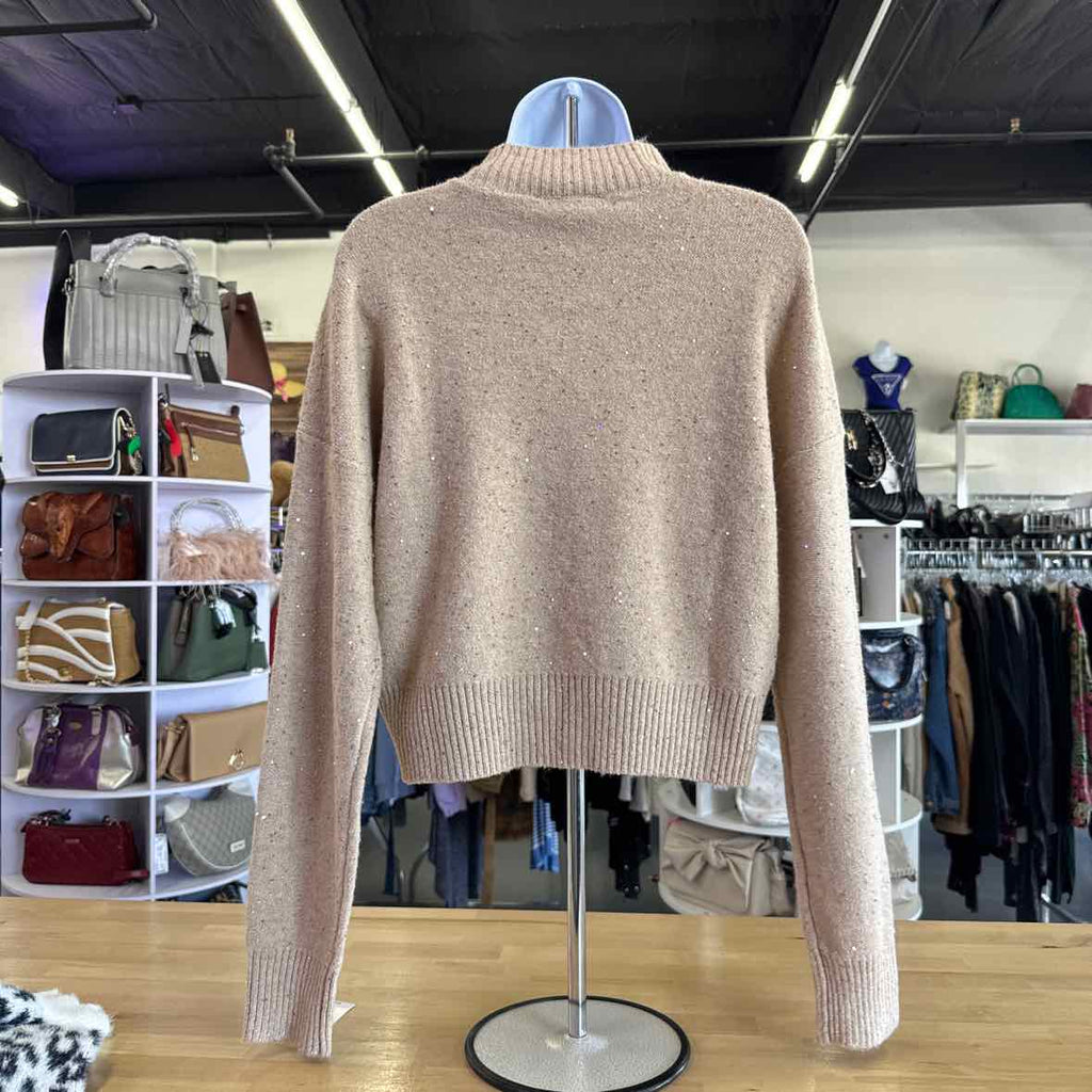 Bcx Juniors' Sequined Mock-Neck Ribbed-Hem Dropped
