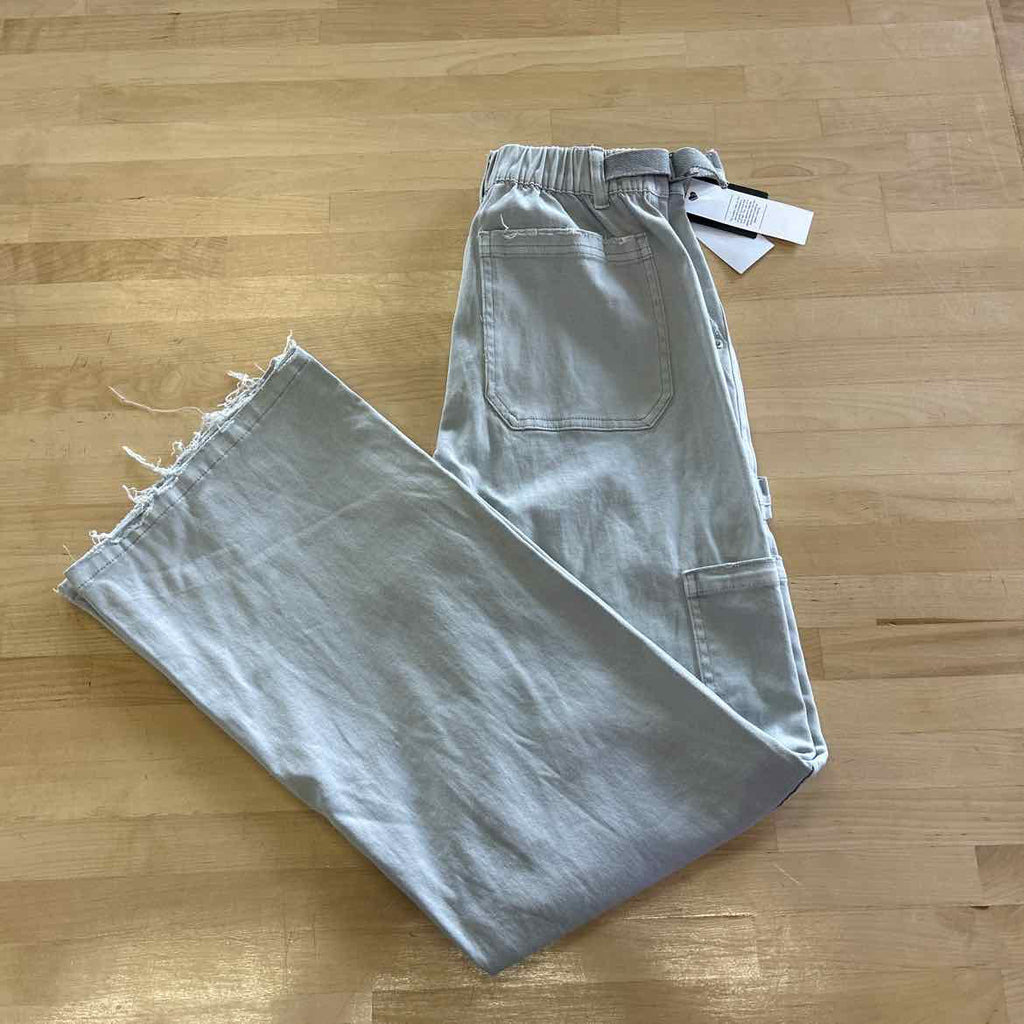 Ultra Flirt Juniors' High-Rise Washed Cargo Pants - Glacier Grey