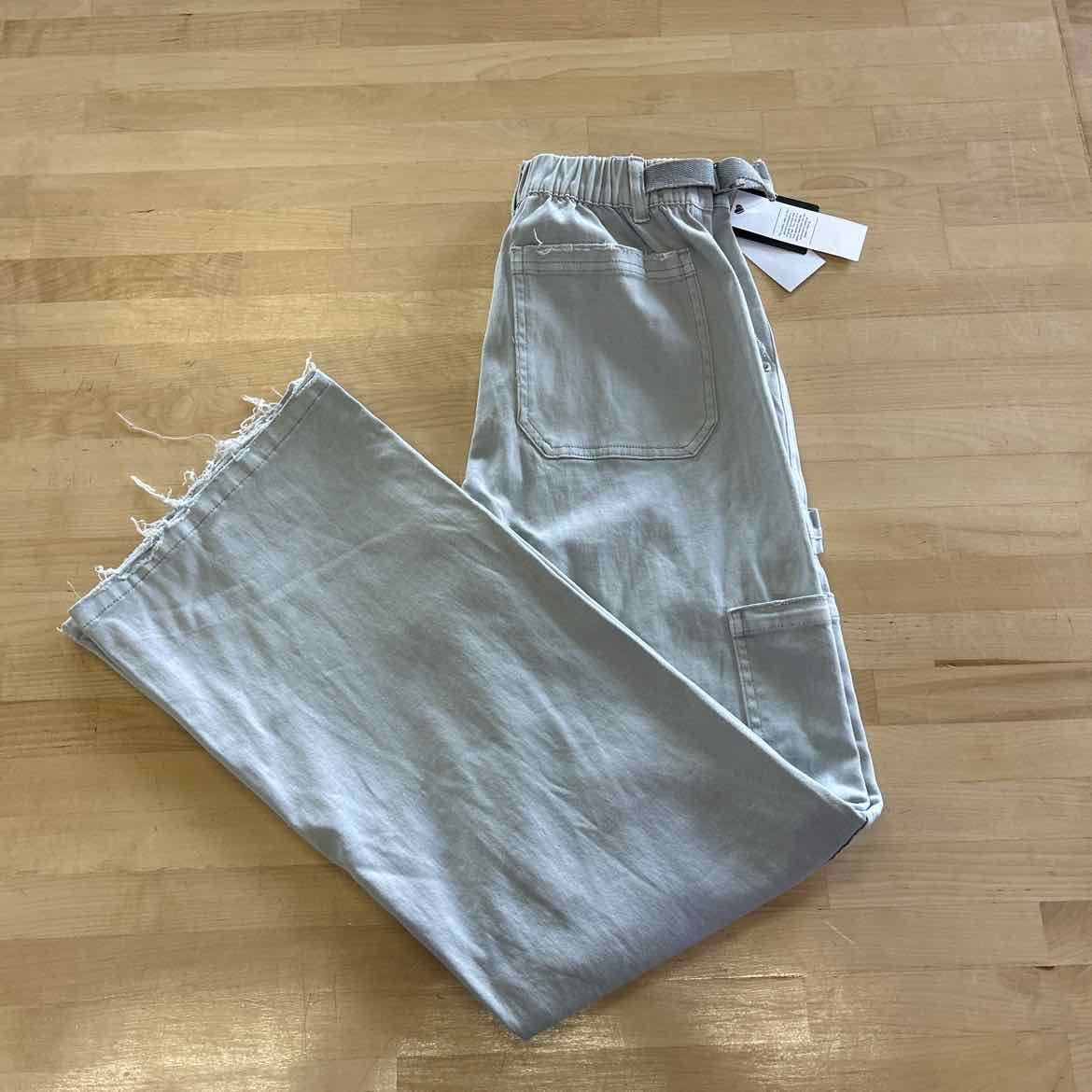 Ultra Flirt Juniors' High-Rise Washed Cargo Pants - Glacier Grey