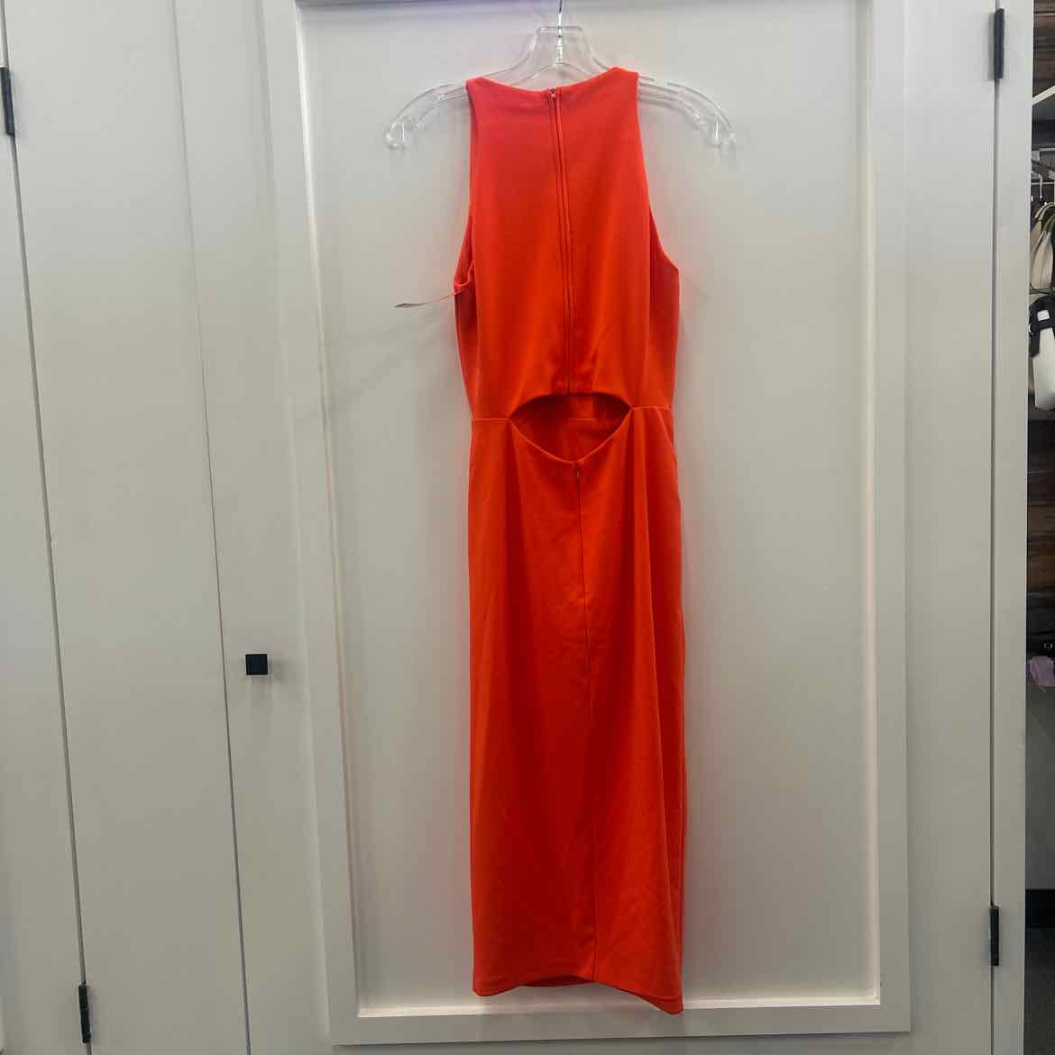 Aqua Size 4 Orange Halter Cut-Out Cocktail and Party Dress NWT