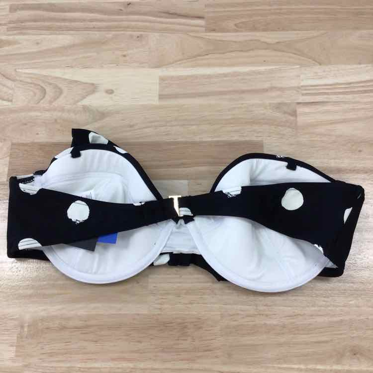 Kate Spade Size XL Paint Dot Bow Bra Top - Black