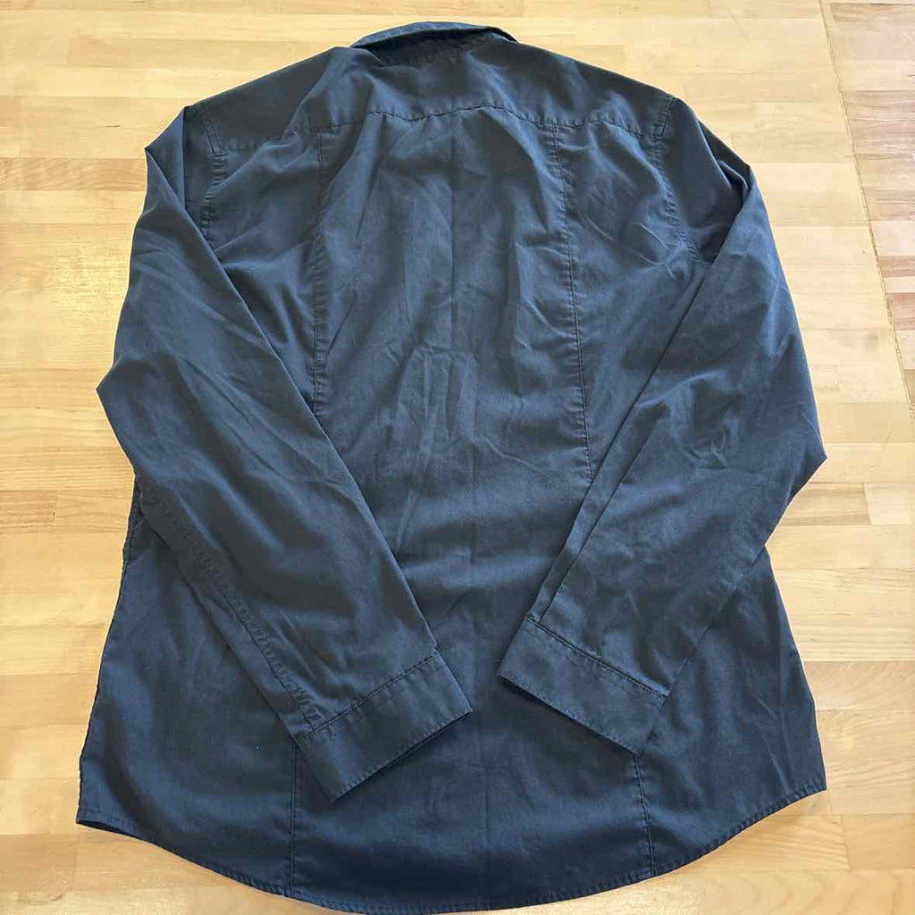 H&M Size L Black Button Down Shirt