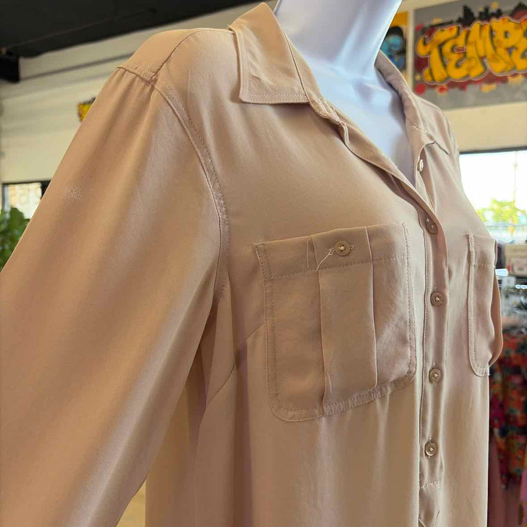Loft Size M Tan Preloved Long Sleeve