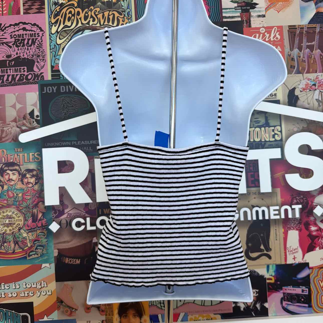 Just Polly Size S Black White New Tank