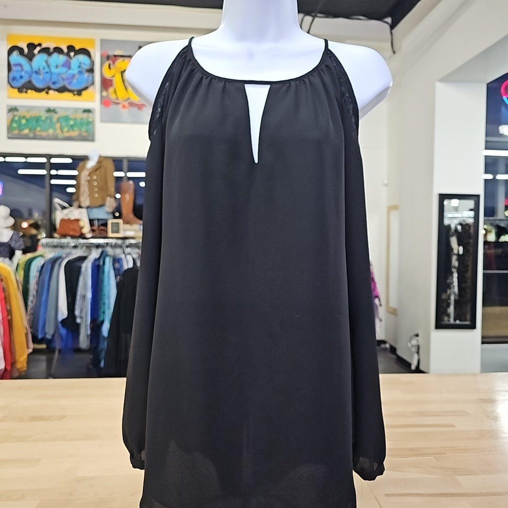 White House Black Market Size XS Black Preloved Blouse