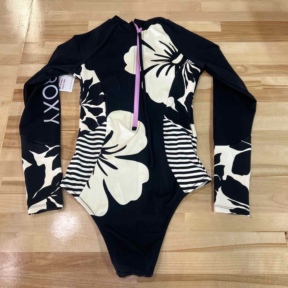 Roxy Women's Standard Long Sleeve Surf Suit-Onesie Fitted Rash Guard Swimsuit UP