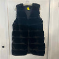 Cavalini Size M Black Fur New Vest