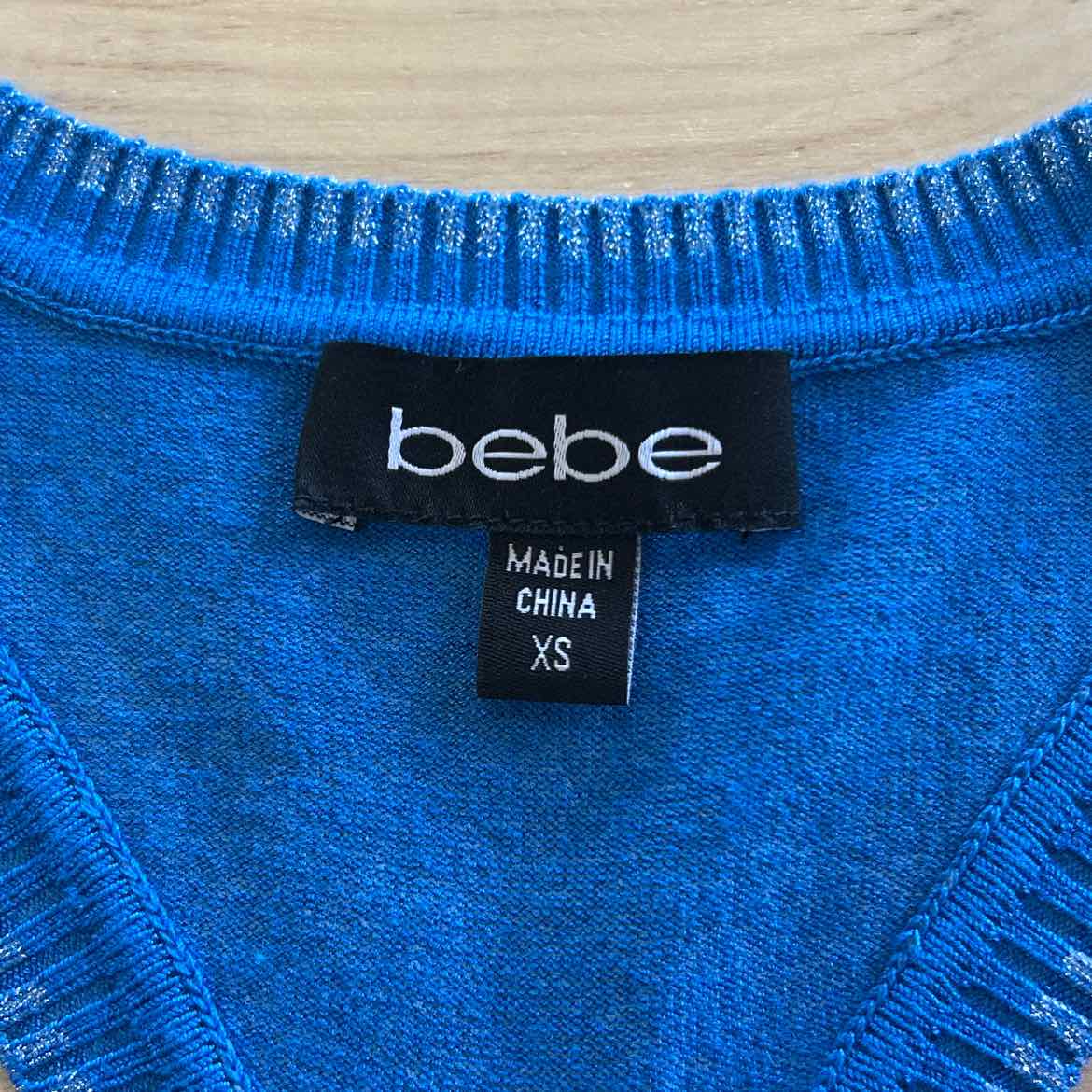 Bebe Size XS Blue Preloved Tank
