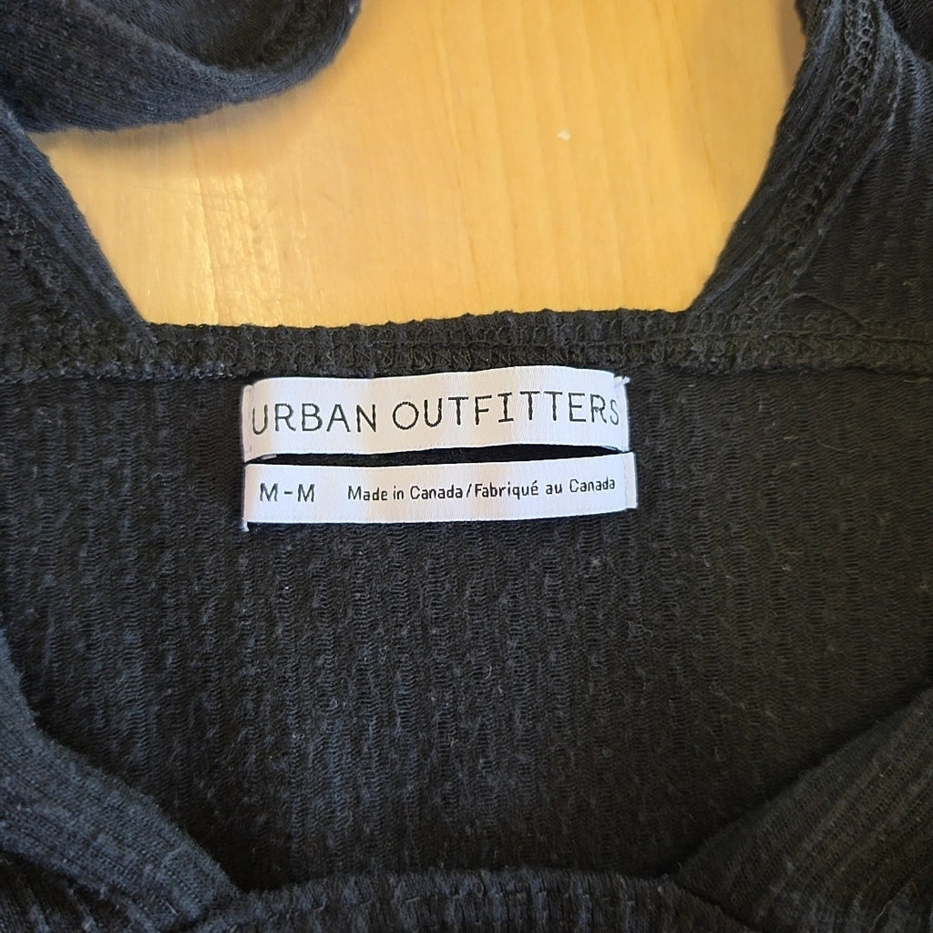 Urban Outfitters Size M Black Ribbed Preloved Tank
