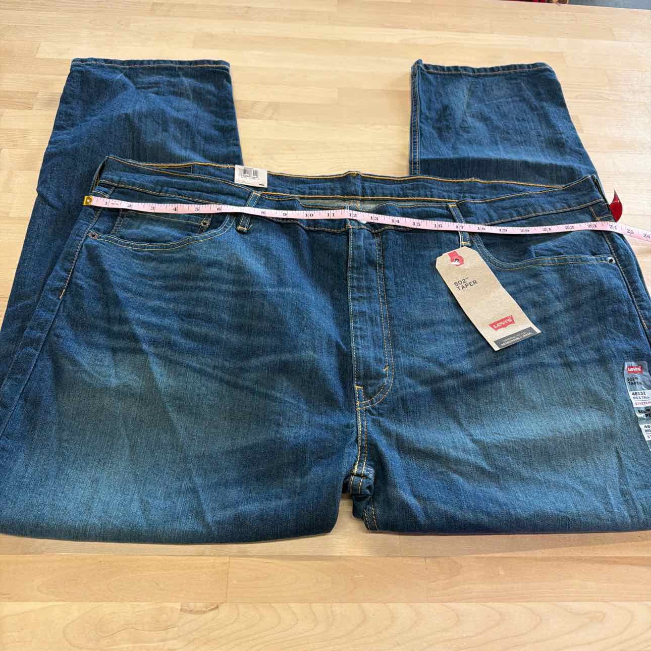 Levi's Big and Tall Mens 502 Regular Tapered Fit Jeans, 48 32, Blue